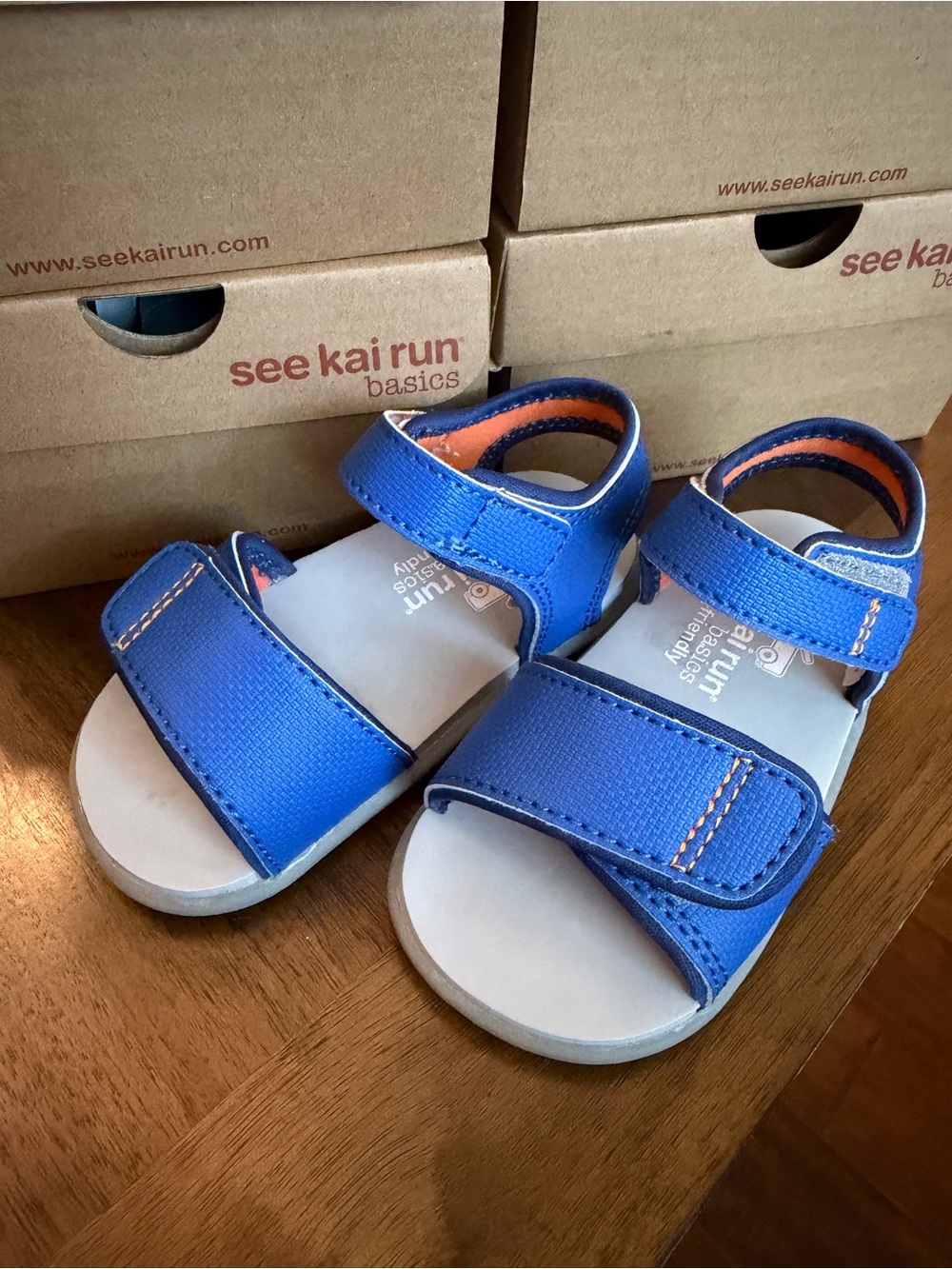 See Kai Run Bright Blue Adjustable Toddler Sandals